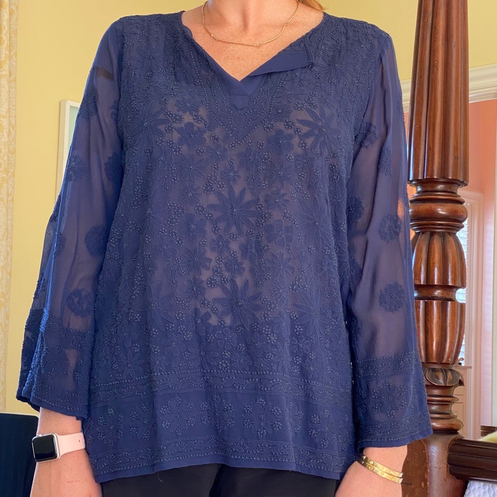 Tunic top / cover up silk